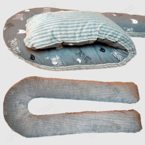 Подушка для вагітних U-340 Комби Плюш Шарпей Світло-сірий , холофайбер